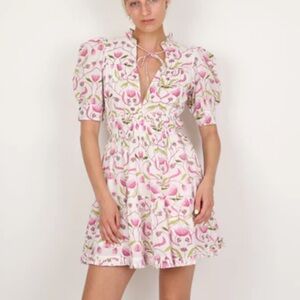 Monsoon and Beyond Pink and Green Floral Dress